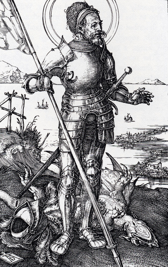  Albrecht Durer St. George on Foot - Art Print
