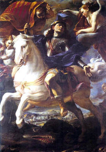 Mattia Preti St. George on Horseback - Art Print