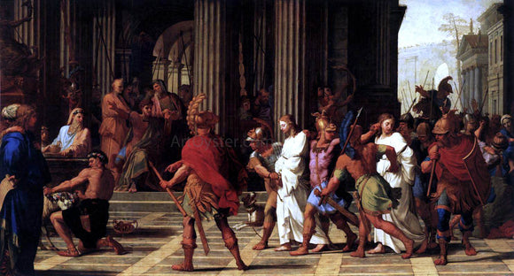  Eustache Le Sueur St Gervase and St Protase Brought before Anastasius - Art Print