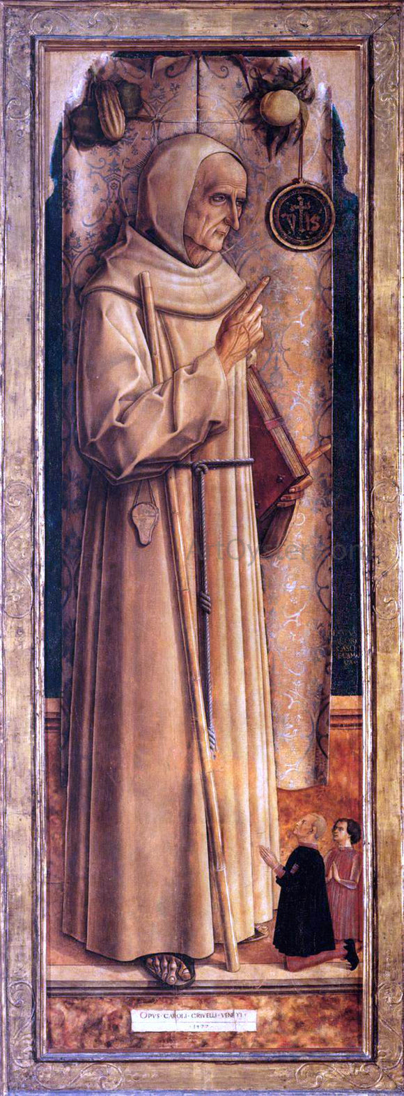  Carlo Crivelli St James of the Marches with Two Kneeling Donors - Art Print