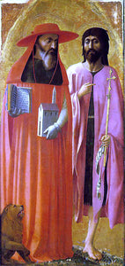  Masaccio St Jerome and St John the Baptist - Art Print