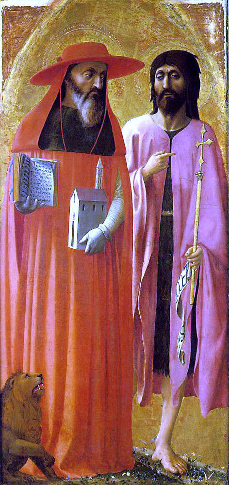  Masaccio St Jerome and St John the Baptist - Art Print