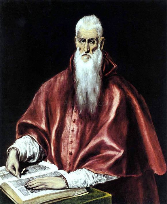  El Greco St Jerome as a Scholar - Art Print