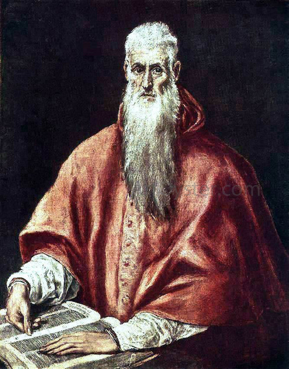  El Greco St Jerome as Cardinal - Art Print