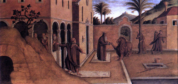  Lazzaro Bastiani St Jerome Bringing the Lion to the Convent - Art Print