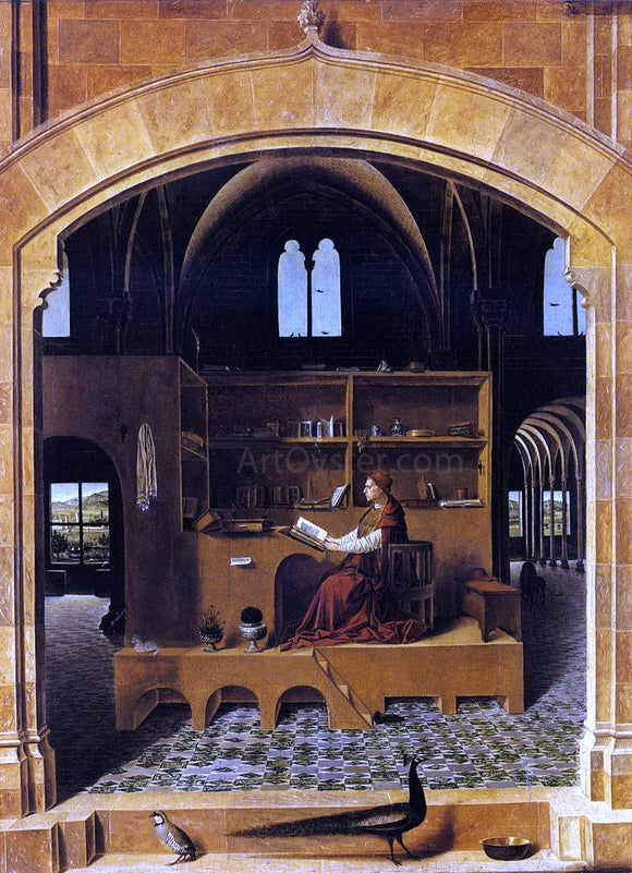  Antonello Da Messina St Jerome in his Study - Art Print