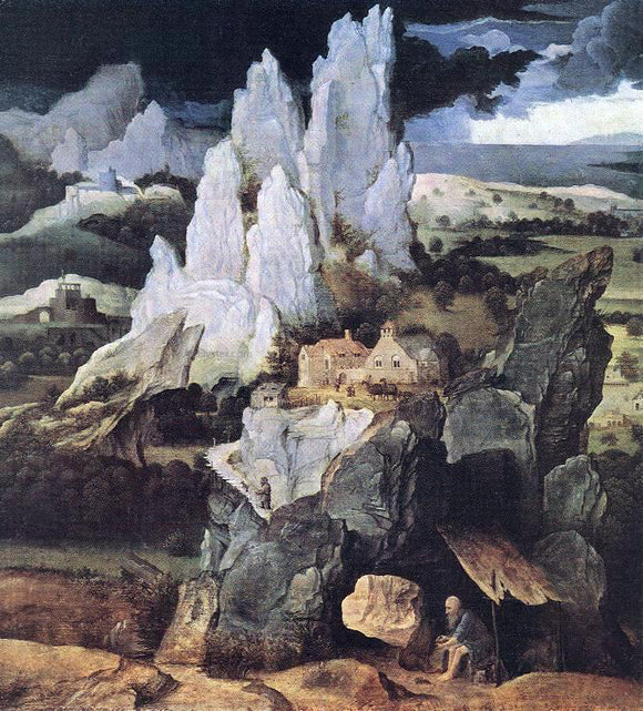  Joachim Patenier St Jerome in Rocky Landscape - Art Print
