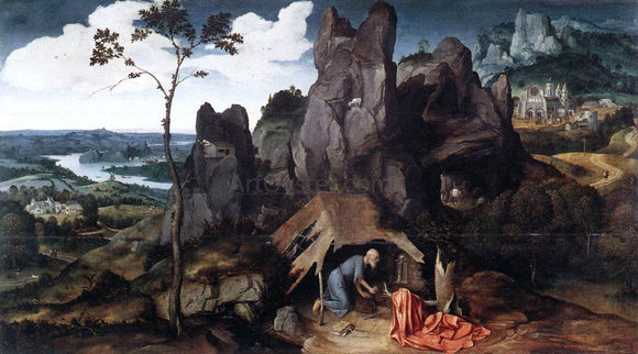  Joachim Patenier St Jerome in the Desert - Art Print