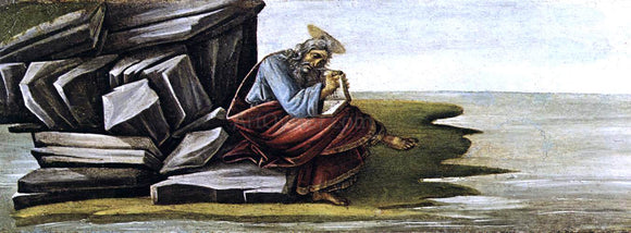  Sandro Botticelli St John on Patmos (San Marco Altarpiece) - Art Print