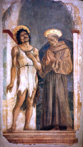  Domenico Veneziano St John the Baptist and St Francis - Art Print