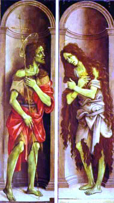  Filippino Lippi St. John the Baptist, Mary Magdalene - Art Print