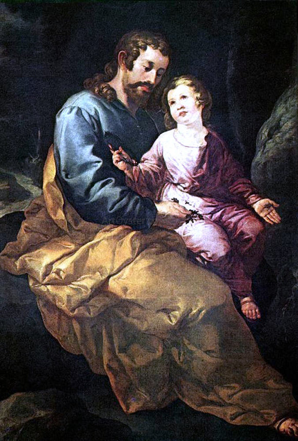  The Elder Francisco De Herrera St Joseph and the Child - Art Print