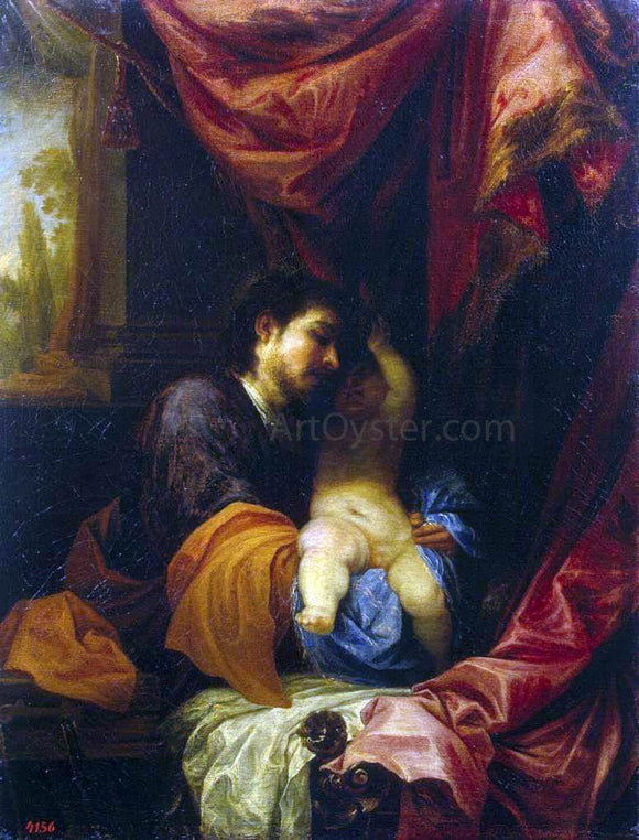  Juan Antonio Frias Y Escalante St Joseph and the Infant Christ - Art Print