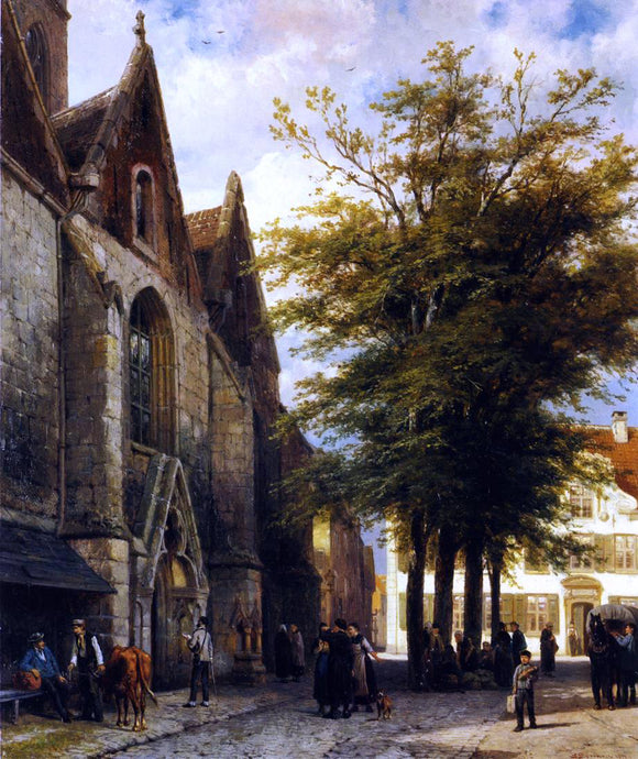  Cornelis Springer St. Joseph's Church in Hamelen - Art Print