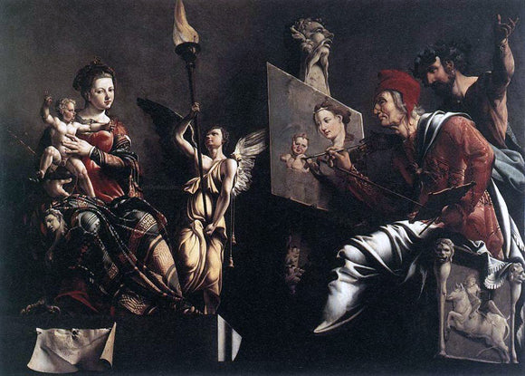  Maerten Van Heemskerck St Luke Painting the Virgin and Child - Art Print