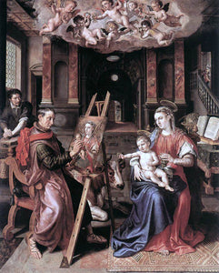  Marten De Vos St Luke Painting the Virgin Mary - Art Print