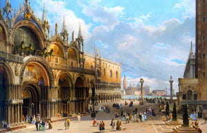  Carlo Grubacs At St. Marks and the Doges Palace, Venice - Art Print