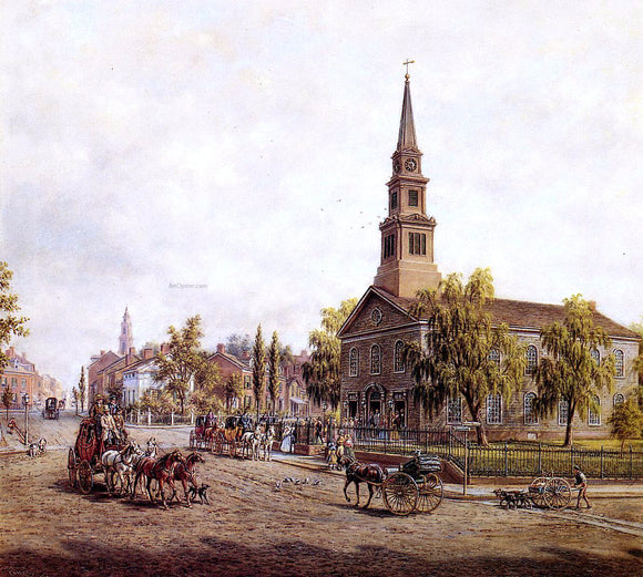  Edward Lamson Henry St. Mark's in the Bowery in the Early Forties - Art Print