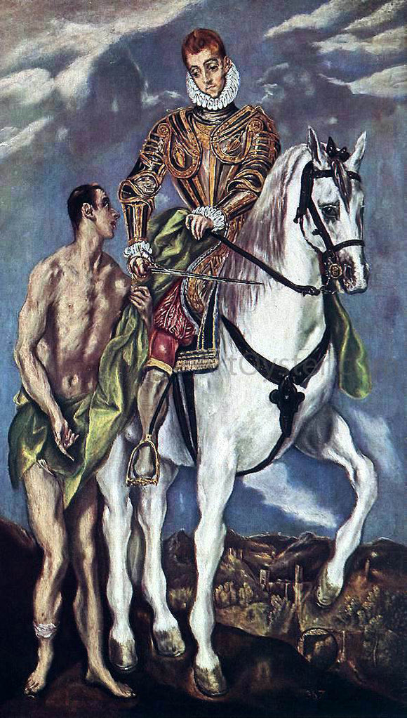  El Greco St Martin and the Beggar - Art Print