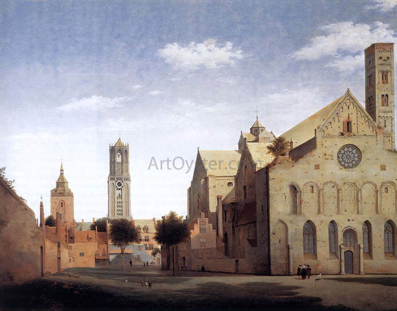  Pieter Jansz Saenredam St Mary's Square and St Mary's Church at Utrecht - Art Print