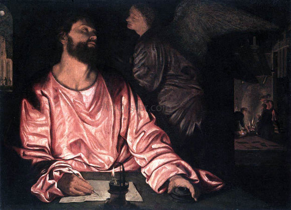  Giovanni Girolamo Savoldo St Matthew and the Angel - Art Print