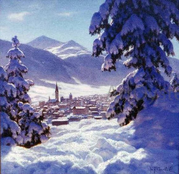  Ivan Fedorovich Choultse St. Moritz - Art Print