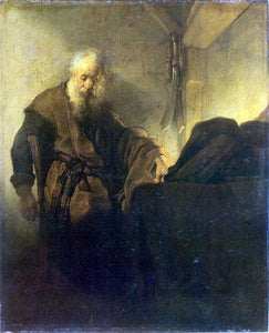  Rembrandt Van Rijn St Paul at his Writing-Desk - Art Print