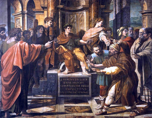  Raphael St Paul before the Proconsul - Art Print