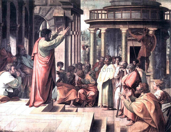  Raphael St Paul Preaching in Athens - Art Print