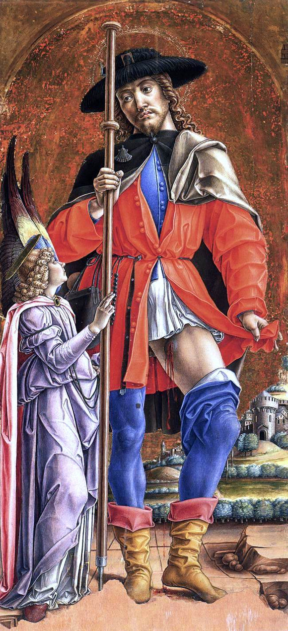  Bartolomeo Vivarini St Roch and the Angel - Art Print