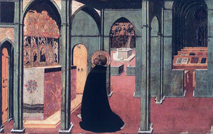  Sassetta St Thomas Inspired by the Dove of the Holy Ghost - Art Print