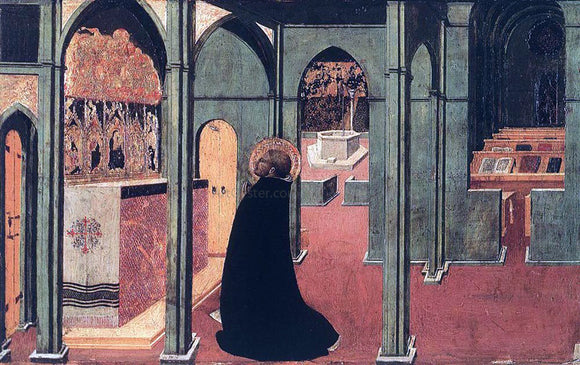  Sassetta St Thomas Inspired by the Dove of the Holy Ghost - Art Print