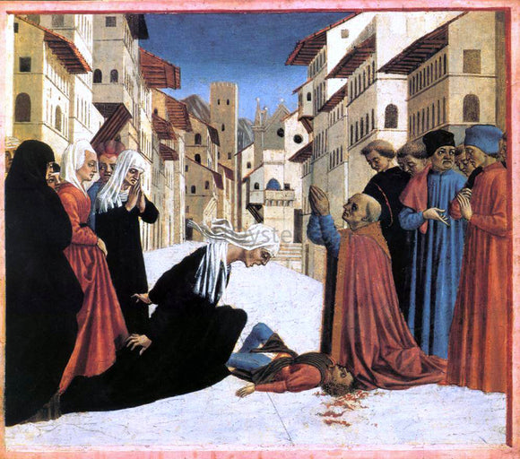  Domenico Veneziano St Zenobius Performs a Miracle (predella 4) - Art Print