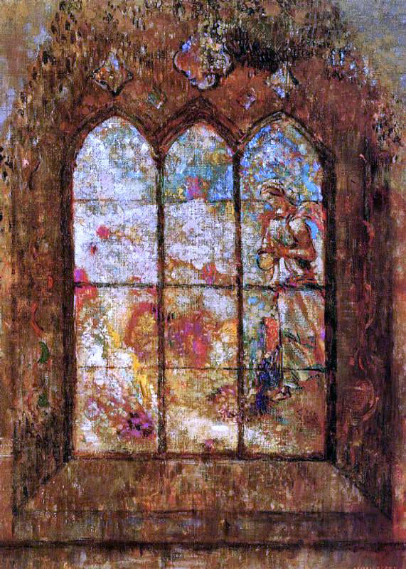  Giovanni Renica Stained Glass Window (also known as Hiya) - Art Print