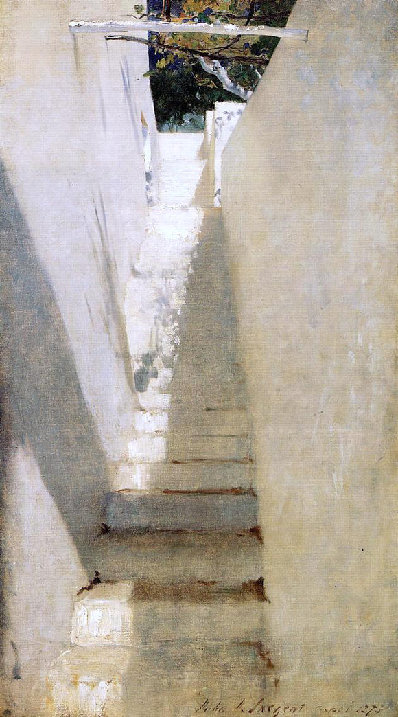  John Singer Sargent Staircase in Capri - Art Print