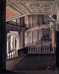  Eduard Gaertner Staircase in the Berlin Palace - Art Print