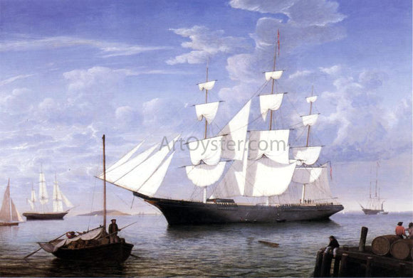  Fitz Hugh Lane Star Light in Harbor - Art Print