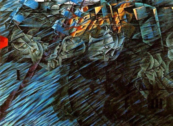 Umberto Boccioni States of Mind, Those Who Go - Art Print