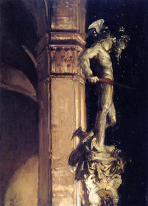  John Singer Sargent Statue of Perseus by Night - Art Print
