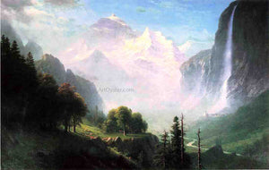  Albert Bierstadt Staubbach Falls, Near Lauterbrunnen, Switzerland - Art Print