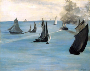  Edouard Manet Steamboat (also known as Seascape, Calm Weather) - Art Print