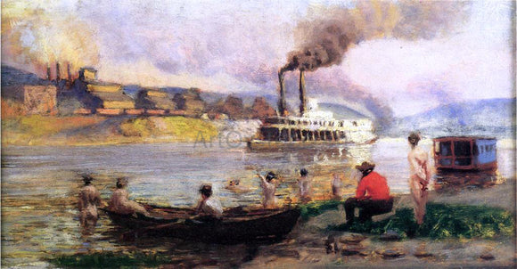  Thomas Pollock Anschutz Steamboat on the Ohio - Art Print