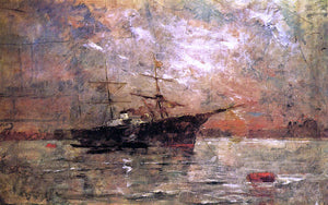  Frank Duveneck Steamer at Anchor, Twilight, Venice - Art Print