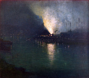  Aaron Harry Gorson Steel Mills - Nocturne, Pittsburgh - Art Print