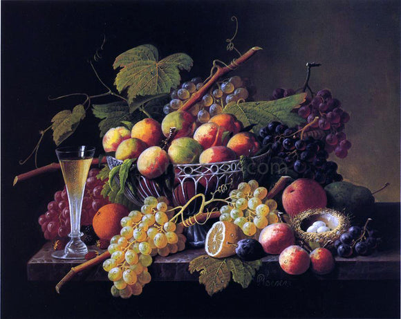  Severin Roesen Still Life - Art Print