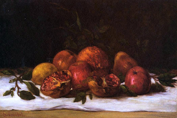  Gustave Courbet Still Life - Art Print