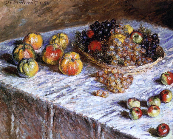  Claude Oscar Monet Still Life - Apples and Grapes - Art Print