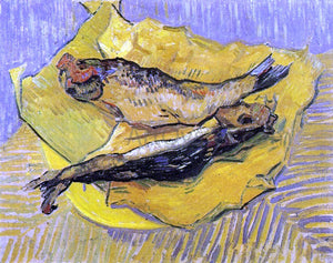  Vincent Van Gogh Still Life: Bloaters on a Piece of Yellow Paper - Art Print