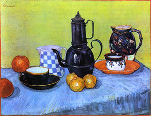  Vincent Van Gogh Still Life: Blue Enamel Coffeepot, Earthenware and Fruit - Art Print