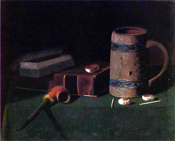  John Frederick Peto Still Life: Book and Mug - Art Print